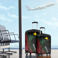 Personalized Papua New Guinea Luggage Cover Kundu Drum Motifs - Sepik Colors LT7 - Polynesian Pride