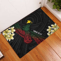 Personalized Papua New Guinea Rubber Doormat Kundu Drum Motifs - Sepik Colors