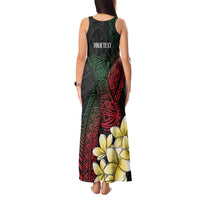 Personalized Papua New Guinea Tank Maxi Dress Kundu Drum Motifs - Sepik Colors LT7 - Polynesian Pride
