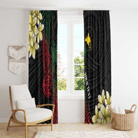 Personalized Papua New Guinea Window Curtain Kundu Drum Motifs - Sepik Colors