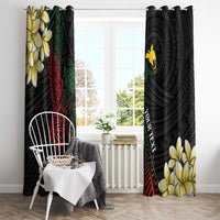 Personalized Papua New Guinea Window Curtain Kundu Drum Motifs - Sepik Colors