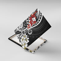 Bula Fiji Tagimaucia Mix Plumeria Masi Tapa Canvas Wall Art Black