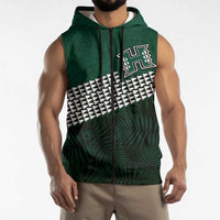 Hawaii Rainbow Warriors Alumni Custom Sleeveless Zip Hoodie Kanaka Arrows Tropical Vibes LT7 - Polynesian Pride