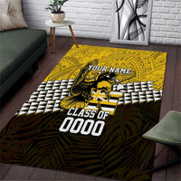 Hawaii Nanakuli High Alumni Custom Area Rug Kanaka Arrows Tropical Vibes LT7 Yellow Black - Polynesian Pride