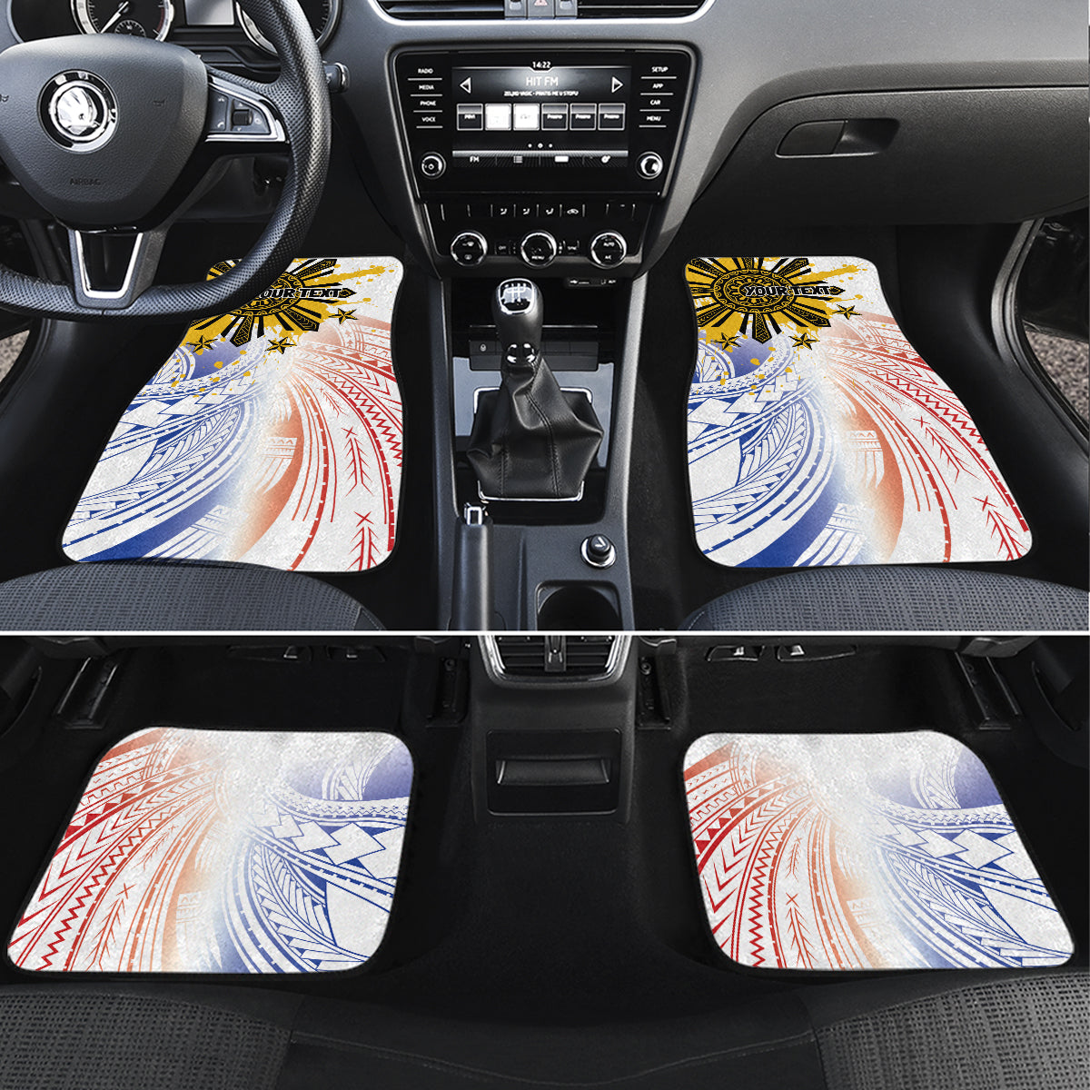 Philippines Independence Day Car Mats Eagle Mix Filipino Flag Tribal Style