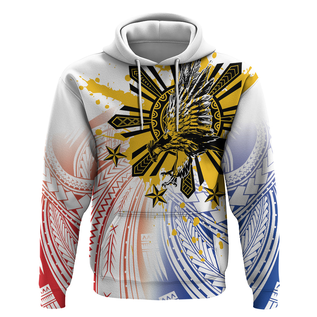 Philippines Independence Day Hoodie Eagle Mix Filipino Flag Tribal Style