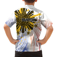 Philippines Independence Day Kid Hawaiian Shirt Eagle Mix Filipino Flag Tribal Style