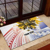Philippines Independence Day Rubber Doormat Eagle Mix Filipino Flag Tribal Style