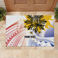 Philippines Independence Day Rubber Doormat Eagle Mix Filipino Flag Tribal Style
