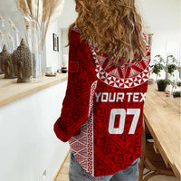 Personalised Tonga Rugby Women Casual Shirt Ikale Tahi Champions World Cup 2023 LT7 - Polynesian Pride