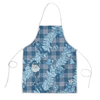Blue Palaka Hawaii Cowboy Christmas Apron Paniolo Mix Maile Lei - Polynesian Pride