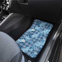 Blue Palaka Hawaii Cowboy Christmas Car Mats Paniolo Mix Maile Lei - Polynesian Pride