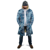 Blue Palaka Hawaii Cowboy Christmas Cloak Paniolo Mix Maile Lei - Polynesian Pride