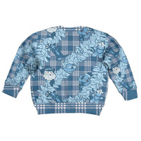 Blue Palaka Hawaii Cowboy Christmas Kid Ugly Christmas Sweater Paniolo Mix Maile Lei - Polynesian Pride