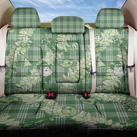 Green Palaka Hawaii Cowboy Christmas Back Car Seat Cover Paniolo Mix Maile Lei - Polynesian Pride