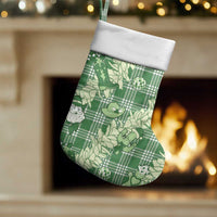 Green Palaka Hawaii Cowboy Christmas Stocking Paniolo Mix Maile Lei - Polynesian Pride