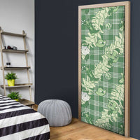 Green Palaka Hawaii Cowboy Christmas Door Cover Paniolo Mix Maile Lei - Polynesian Pride