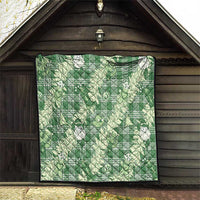 Green Palaka Hawaii Cowboy Christmas Quilt Paniolo Mix Maile Lei - Polynesian Pride