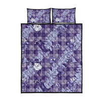 Purple Palaka Hawaii Cowboy Christmas Quilt Bed Set Paniolo Mix Maile Lei - Polynesian Pride
