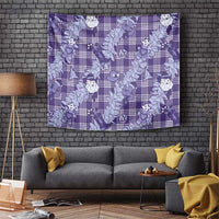 Purple Palaka Hawaii Cowboy Christmas Tapestry Paniolo Mix Maile Lei - Polynesian Pride