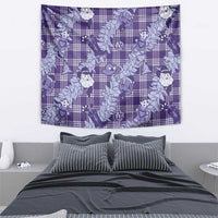 Purple Palaka Hawaii Cowboy Christmas Tapestry Paniolo Mix Maile Lei - Polynesian Pride