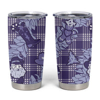 Purple Palaka Hawaii Cowboy Christmas Tumbler Cup Paniolo Mix Maile Lei - Polynesian Pride