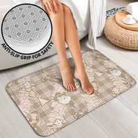 Khaki Palaka Hawaii Cowboy Christmas Bathroom Set Paniolo Mix Maile Lei - Polynesian Pride