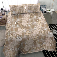 Khaki Palaka Hawaii Cowboy Christmas Bedding Set Paniolo Mix Maile Lei - Polynesian Pride