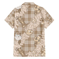Khaki Palaka Hawaii Cowboy Christmas Hawaiian Shirt Paniolo Mix Maile Lei - Polynesian Pride