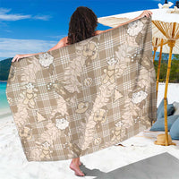 Khaki Palaka Hawaii Cowboy Christmas Sarong Paniolo Mix Maile Lei - Polynesian Pride