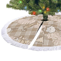 Khaki Palaka Hawaii Cowboy Christmas Tree Skirt Paniolo Mix Maile Lei - Polynesian Pride