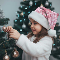 Pink Palaka Hawaii Cowboy Christmas Santa Hat Paniolo Mix Maile Lei - Polynesian Pride