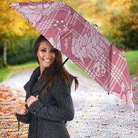 Pink Palaka Hawaii Cowboy Christmas Umbrella Paniolo Mix Maile Lei - Polynesian Pride