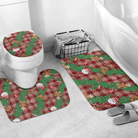 Red Palaka Hawaii Cowboy Christmas Bathroom Set Paniolo Mix Maile Lei - Polynesian Pride