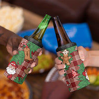 Red Palaka Hawaii Cowboy Christmas 4 in 1 Can Cooler Tumbler Paniolo Mix Maile Lei - Polynesian Pride