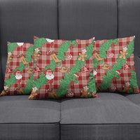 Red Palaka Hawaii Cowboy Christmas Pillow Cover Paniolo Mix Maile Lei - Polynesian Pride