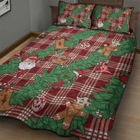 Red Palaka Hawaii Cowboy Christmas Quilt Bed Set Paniolo Mix Maile Lei - Polynesian Pride