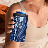 Samoa Siapo Motif 4 in 1 Can Cooler Tumbler Classic Style - Blue Ver