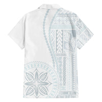 Samoa White Sunday Family Matching Tank Maxi Dress and Hawaiian Shirt Classic Siapo Style LT7 - Polynesian Pride