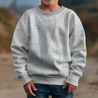 Samoa White Sunday Kid Ugly Christmas Sweater Classic Siapo Style LT7 - Polynesian Pride