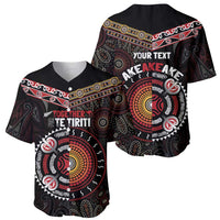 Aotearoa and Australia Indigenous Baseball Jersey Stand Together For Te Tiriti LT7 - Polynesian Pride