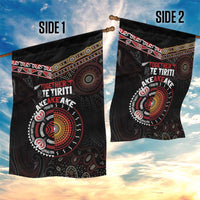Aotearoa and Australia Indigenous Garden Flag Stand Together For Te Tiriti