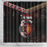 Aotearoa and Australia Indigenous Shower Curtain Stand Together For Te Tiriti