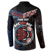 Aotearoa and Samoa Together For Te Tiriti Button Sweatshirt Kowhaiwhai Mix Siapo - Flag Color LT7 - Polynesian Pride