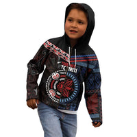 Aotearoa and Samoa Together For Te Tiriti Kid Hoodie Kowhaiwhai Mix Siapo - Flag Color