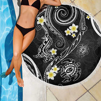 Polynesia Tribal Beach Blanket Tentacles Plumeria