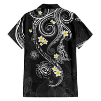Polynesia Tribal Family Matching Off Shoulder Maxi Dress and Hawaiian Shirt Tentacles Plumeria