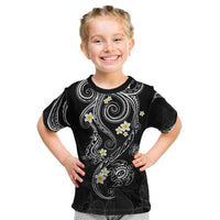 Polynesia Tribal Kid T Shirt Tentacles Plumeria