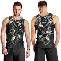 Polynesia Tribal Men Tank Top Tentacles Plumeria