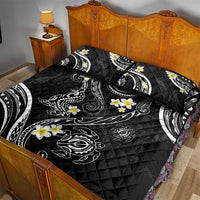 Polynesia Tribal Quilt Bed Set Tentacles Plumeria